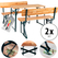 Stagecaptain BBDL-119 Hirschgarten Conjunto De Banco De Cervecería Con Respaldo Para Balcón 119 cm Natural 2x Set