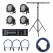 Showlite FLP-144 Scheinwerfer 4 x Set inkl. Showlite Master Pro USB, Stativ & Kabel