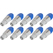 Pronomic PowPI GY Powerplug Enchufe Gris Set de 10