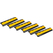 Pronomic Protector 2-100 Passacavi 2-Canali con Connessione a Spina Set da 6