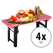 Stagecaptain BB-55 PI Hirschgarten Bierzeltbankerl Pink 4x Set
