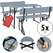 Stagecaptain BBDL-119 GY Hirschgarten Conjunto De Banco De Cervecería Con Respaldo Para Balcón 119 cm Gris 5x Set