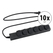 Stagecaptain PSO-6 BK Multiprise Extérieure 6 Prises IP44 Lot de 10