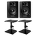 M-Audio BX4BT Studio Monitore Stativ Set