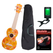 Classic Cantabile BeachBuddy Beachflower Ukulele Set incl. Tuner en School