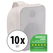 Pronomic OLS-5 WH Outdoor-luidsprekers wit 10x 80 Watt 10x Set