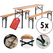 Juego De Muebles De Carpa De Cerveza Stagecaptain Hirschgarten Para Balcón 177 cm Natural 5x Set