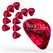 Rocktile Picks Red Tortoise Thin 12-Pack