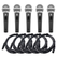 Pronomic DM-58 Microphone Vocal avec Interrupteur Set de 5 incluant 5x Câble XLR 5m