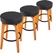 Classic Cantabile Tabourets de Pub pour Guitare Couleur Nature 3x Set