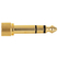 Pronomic AD-JF3.5JS6.3 Adapter 3,5 mm Stereo-Klinke female / 6,3 mm Stereo-Klinke male Gold