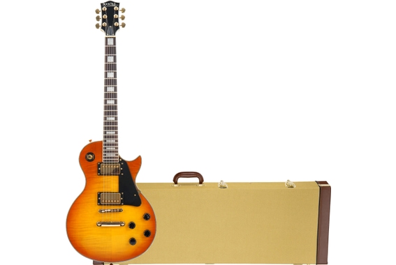 Rocktile Pro L-200OHB E-Gitarre Orange Honey Burst Hardcase Set image 1