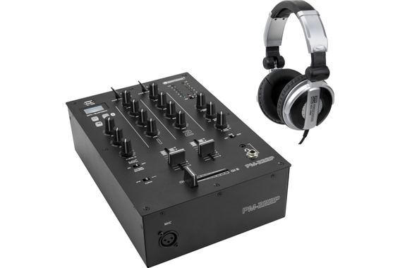 Omnitronic PM-222P 2-Kanal-DJ-Mixer mit Player Set image 1