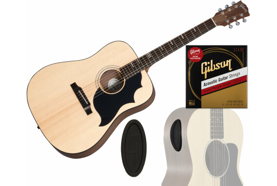 Gibson G-Bird Natural Westerngitarre Port Cover + Saiten Set image 1