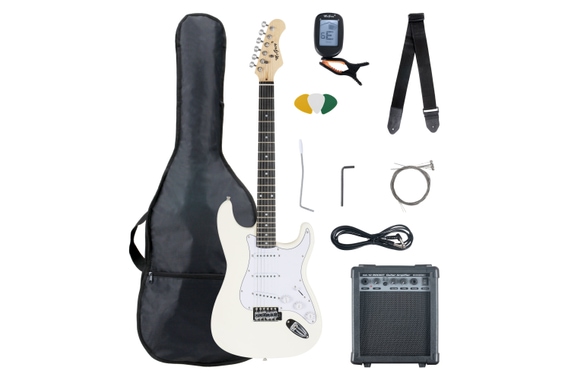 McGrey Rockit Electric Guitar ST Complete Set White image 1