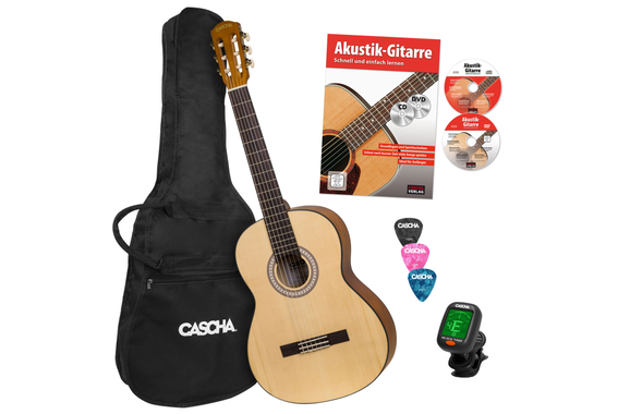 Cascha Student Series 4/4 Konzertgitarre Bundle  - Retoure (Zustand: sehr gut) image 1