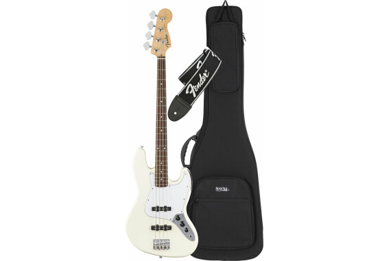 Fender Standard Jazz Bass Olympic White Set image 1