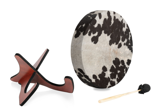 Classic Cantabile HSD-16 Traditionele Sjamanentrommel met Rundervacht 16" Set met Standaard image 1