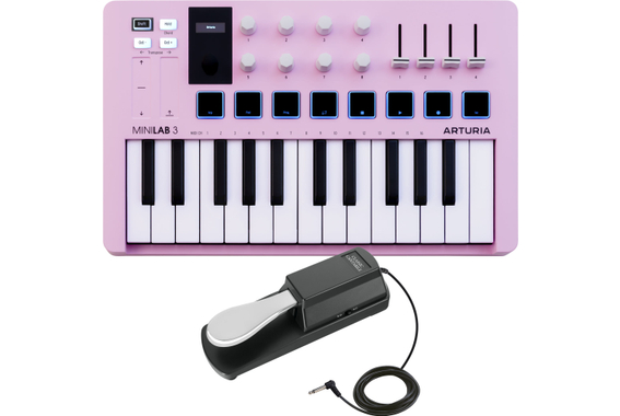 Arturia MiniLab 3 Rose Quartz Set image 1