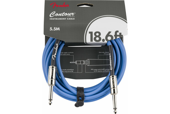 Fender Contour Series 18,6' Instrumentenkabel Lake Placid Blue image 1