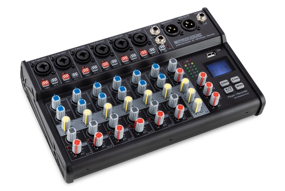 Pronomic B-803 Mini-Mixer Mezclador de Audio 8 Canales con Bluetooth® y grabación USB image 1