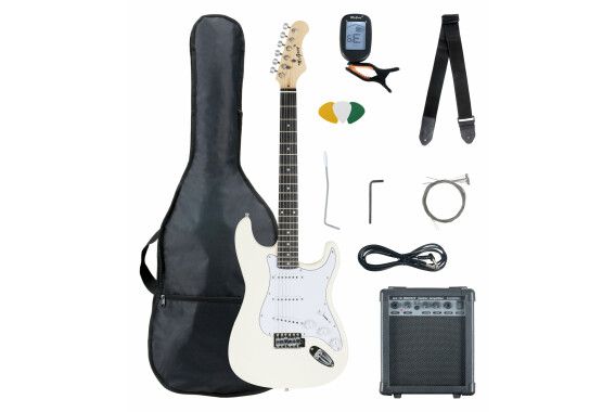 McGrey Rockit E-Gitarre ST-Komplettset White  - Retoure (Zustand: gut) image 1