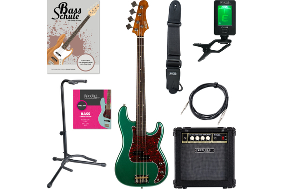 Jet Guitars JJB-300 Bajo Green Set De Inicio image 1