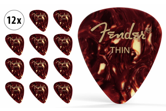 Fender 351 Plektren Thin Set of 12 image 1