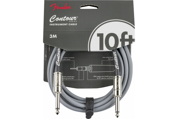 Fender Contour Series 10' Instrumentenkabel Inca Silver image 1