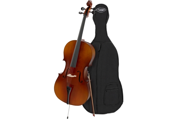 Classic Cantabile Student Cello 4/4 SET including bow + case image 1