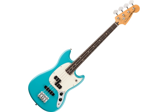 Fender Player II Mustang Bass PJ RW Aquatone Blue image 1