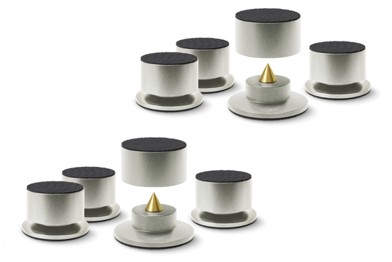 Dynavox BA-4 Absorbeurs Haut De Gamme Lot De 8 Argent image 1