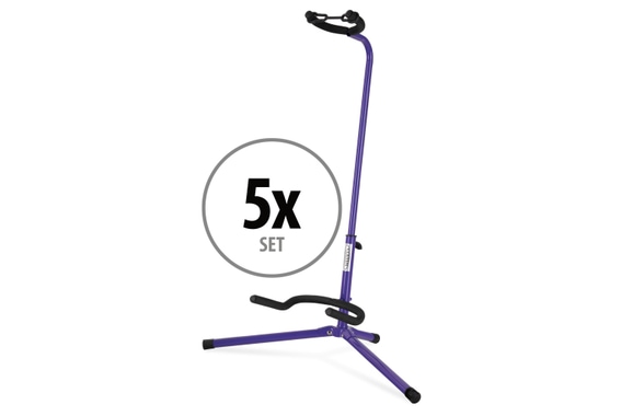 5x Classic Cantabile GS-30 VT Guitar Stand Violet image 1