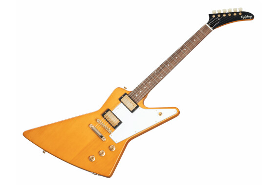 Epiphone 1958 Korina Explorer (White Pickguard) Aged Natural  - Retoure (Zustand: sehr gut) image 1