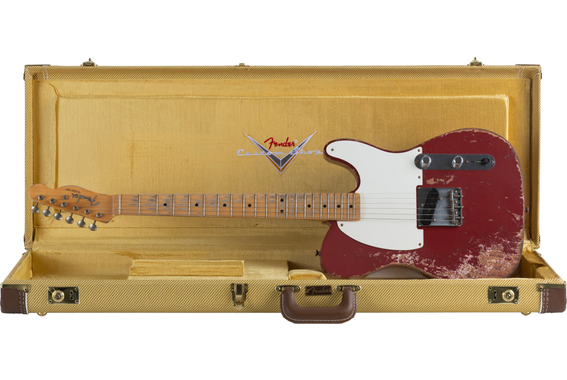 Fender Custom Shop Limited Edition '50s "Cocked Wah" Pine Esquire Super Heavy Relic Aged Cimarron Red image 1