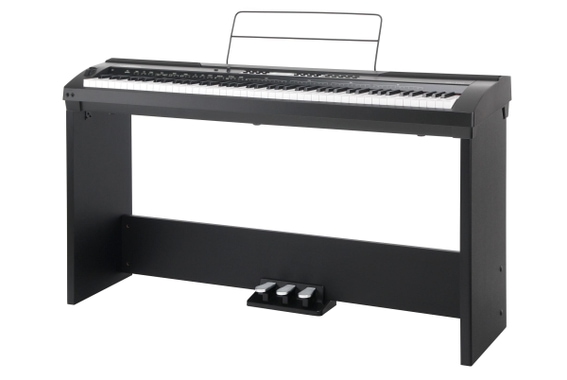Set completo de stage piano Classic Cantabile SP-150 BK negro (Incl. atril) image 1