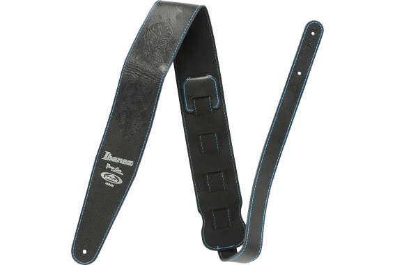 Ibanez GSL7070KP-BP Leather Guitar Strap Black Pearl image 1