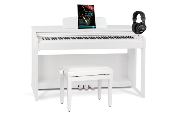 Classic Cantabile DP-230 WM Digital Piano White Matt Set with Bench and Headphone image 1