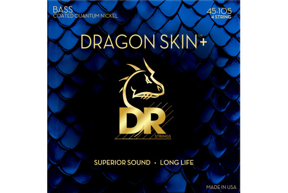 DR Strings Dragon Skin+ Bass Quantum Nickel DBQ-45 Medium 45-105 image 1