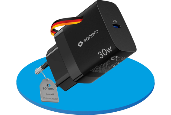 Sonero 30W Adattatore Di Alimentazione USB-C GaN PD Nero image 1