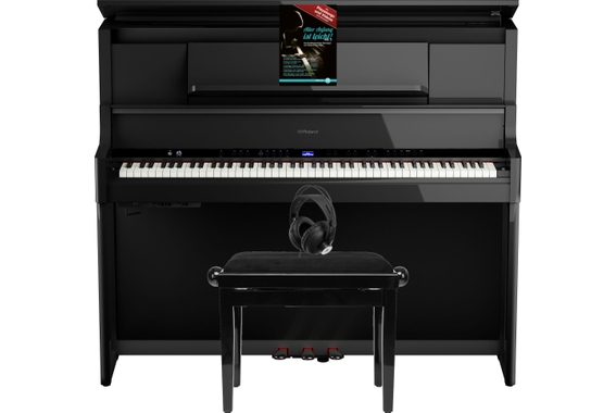 Roland LX9-PE E-Piano Schwarz Hochglanz Set image 1