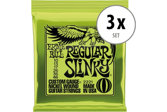 Ernie Ball 2221 Regular Slinky 3x Set image 1