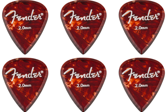 Fender Aero Acrylic Picks Heavy Confezione da 6 image 1