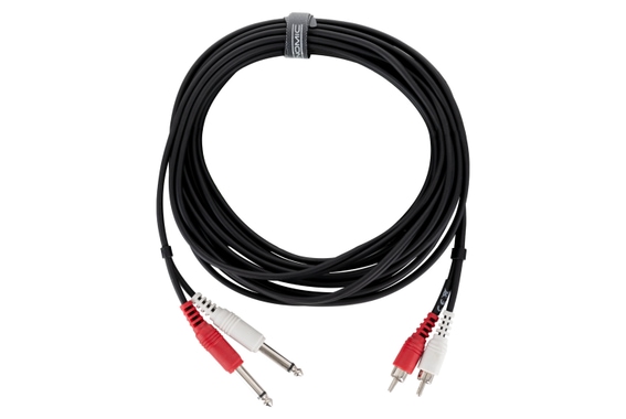 Pronomic J4RC-6 câble audio stéréo 6,3 mm jack/cinch 6 m image 1