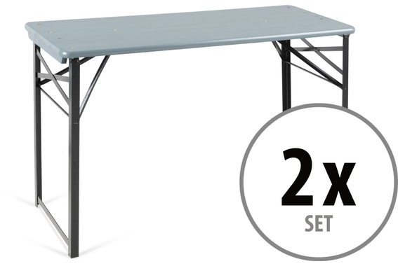 2x Set Stagecaptain BBT-119 GY Hirschgarten table de jardin 119 cm gris image 1