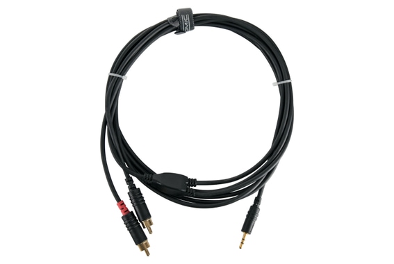 Cable de audio Pronomic Stage J3RC-3m 3,5 jack stereo, 3 m negro image 1
