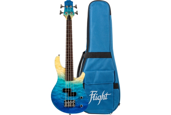 Flight Mini Bass (TBL) Solid Body Transparent Blue  - Retoure (Zustand: gut) image 1