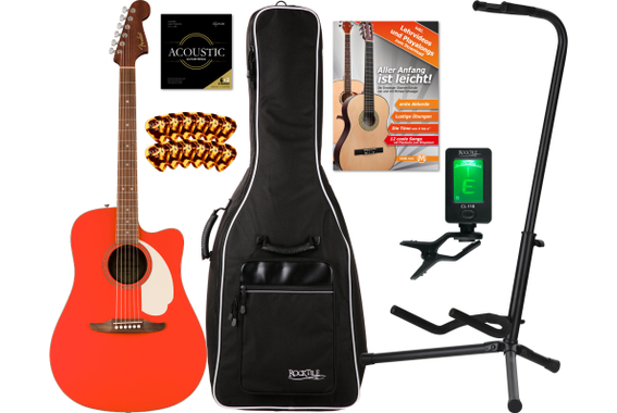 Fender California Standard Redondo CE Fiesta Red Startersset image 1
