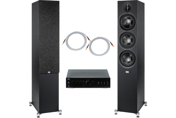 ELAC Debut F6.3 BK / QED / BC Acoustique EX-234 HiFi Stereo Set image 1