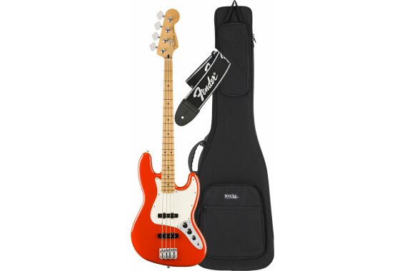 Fender Player II Jazz Bass MN Coral Red Set image 1